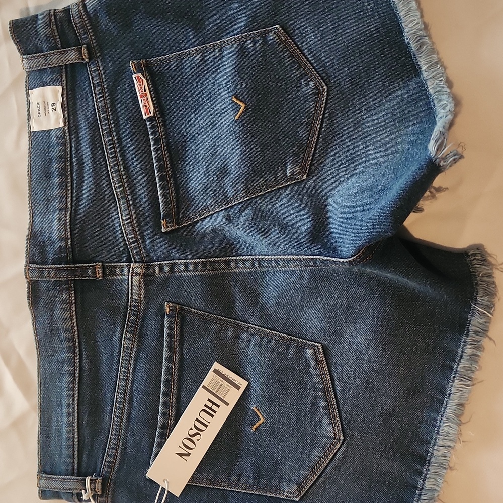 Hudson Jeans Women's Blue Denim Shorts - Picture 5 of 6